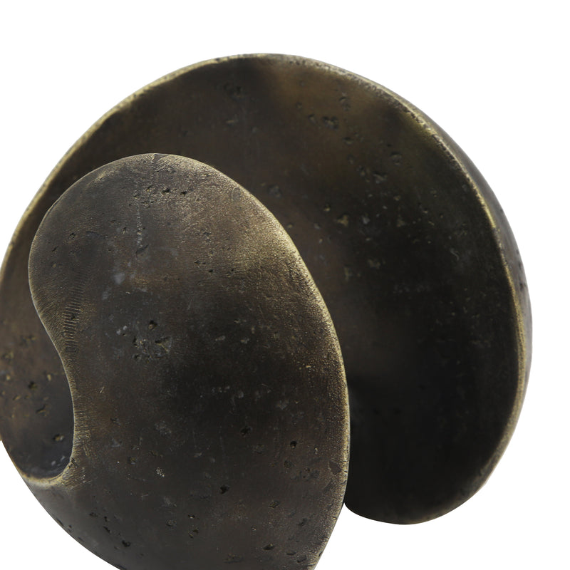 S/3 4/5/6" Kismet Spiral Deco Spheres, Bronze