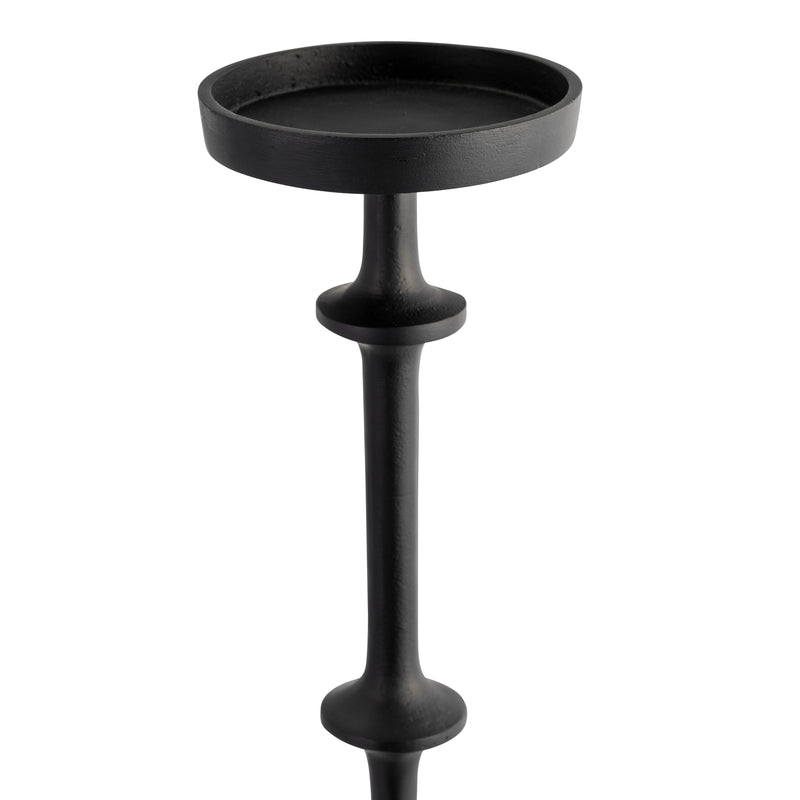 METAL, 29" ABACUS FLOOR PILLAR CANDLEHOLDER, BLACK