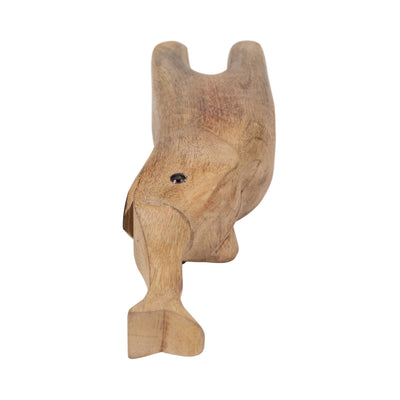 Mango Wood, 15" Skinny Elephant, Brown