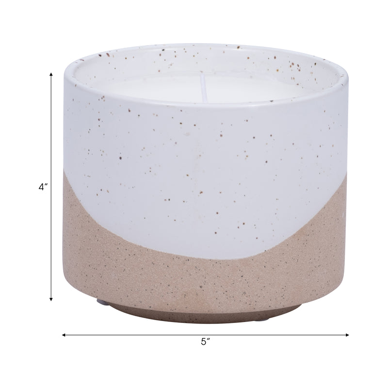 5" 15OZ WAVE CITRO CANDLE, IVORY