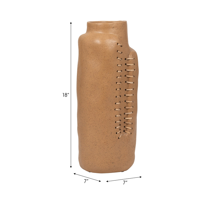 Ecomix, 18" Stitched Up Vase, Terracotta