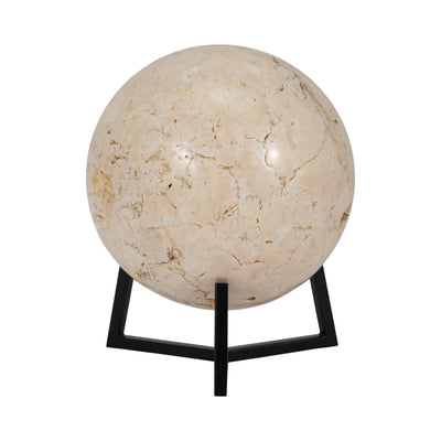 Stone, 9" Moon On Stand, Ivory