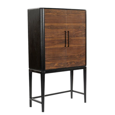 60" Emmett Carved Wood Bar Cabinet, Brwn/kd