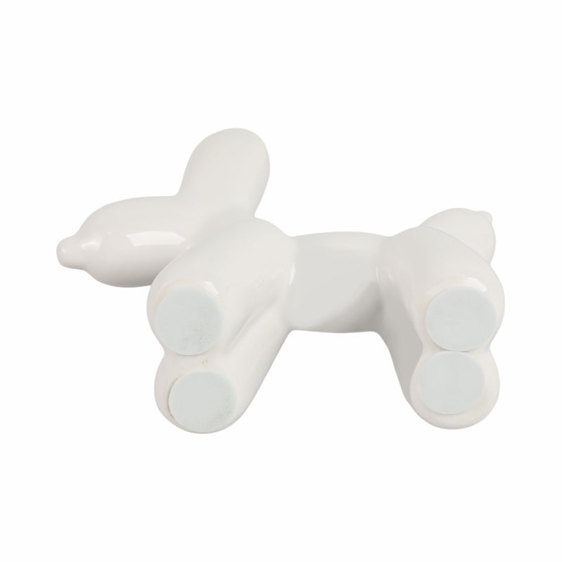 7"L BALLOON DOG ANIMAL, WHITE