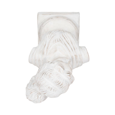 20" Venus Bust Distressed Resin, White