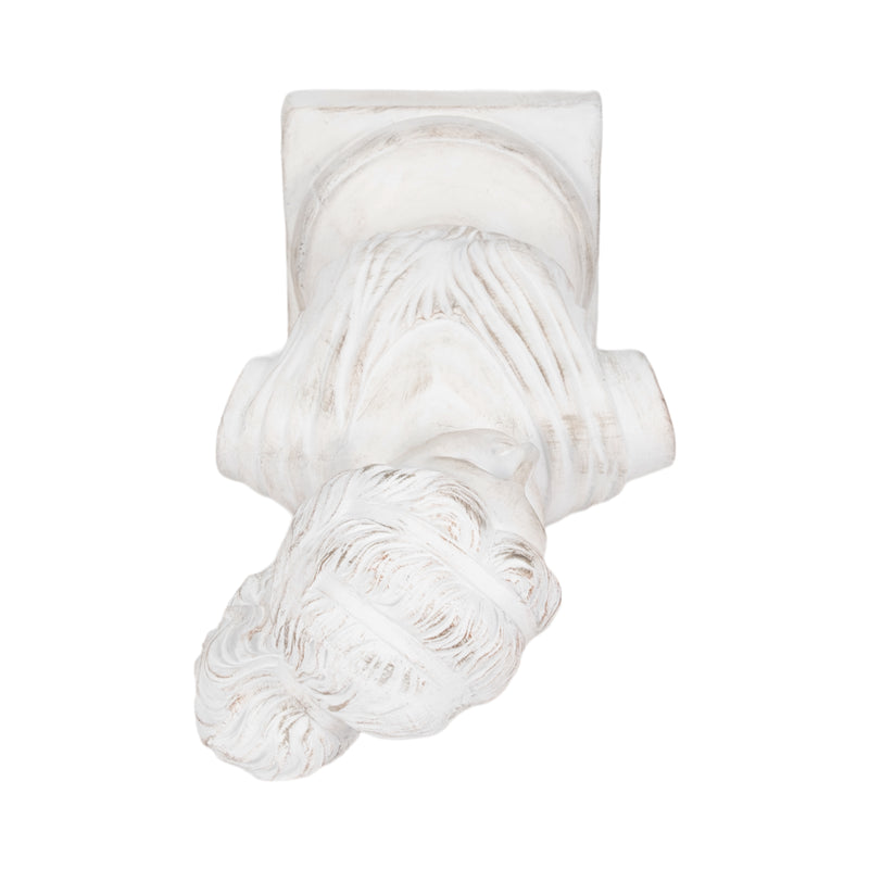 20" Venus Bust Distressed Resin, White