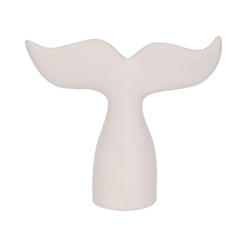 10" Textured Whale Tail, White