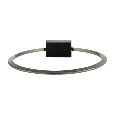 METAL,17",STANDING RING W/BASE ,NICKEL/BLACK