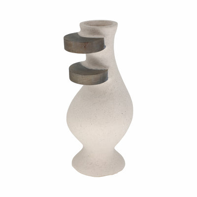 Ecomix, 15" Abstract Vase, Ivory