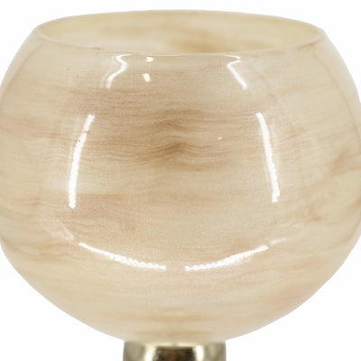 GLASS 18" GOBLET VOTIVE HOLDER, OPAL