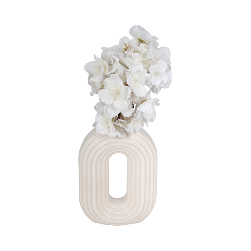 8" Oval Arch Vase, Ivory