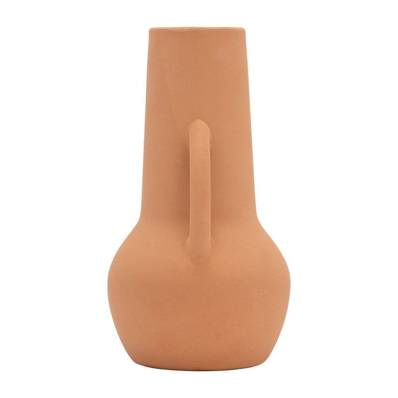 CER,8",VASE W/HANDLES,TERRACOTTA