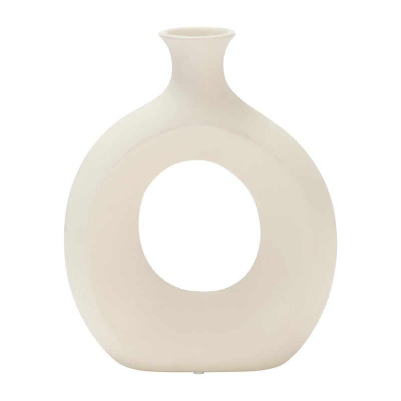 DOL, 10" OPEN CUT VASE, COTTON