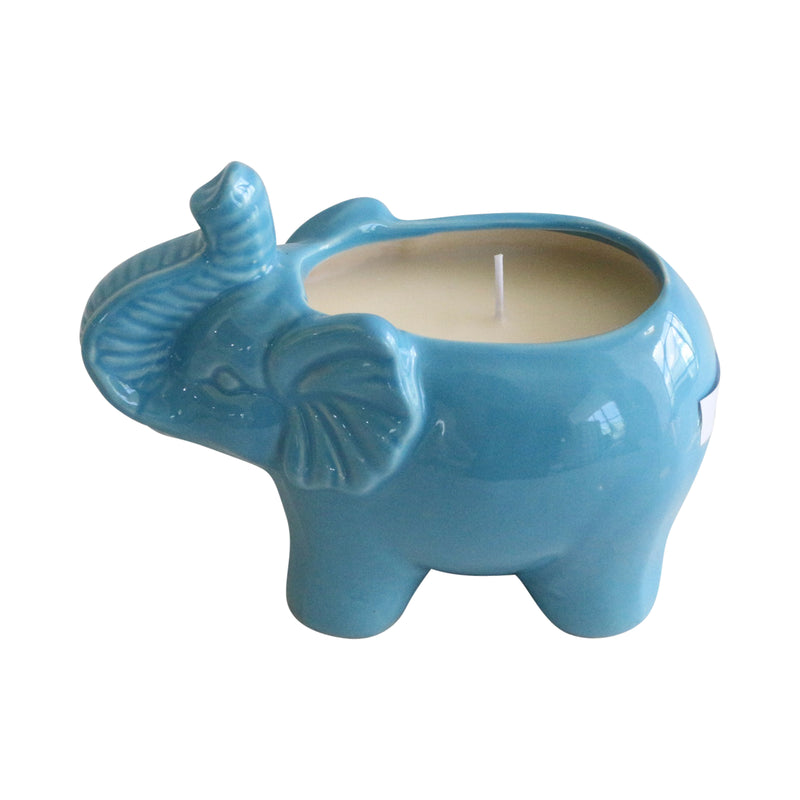 S/4 7" Elephant Citro Candle By Liv & Skye, 8oz