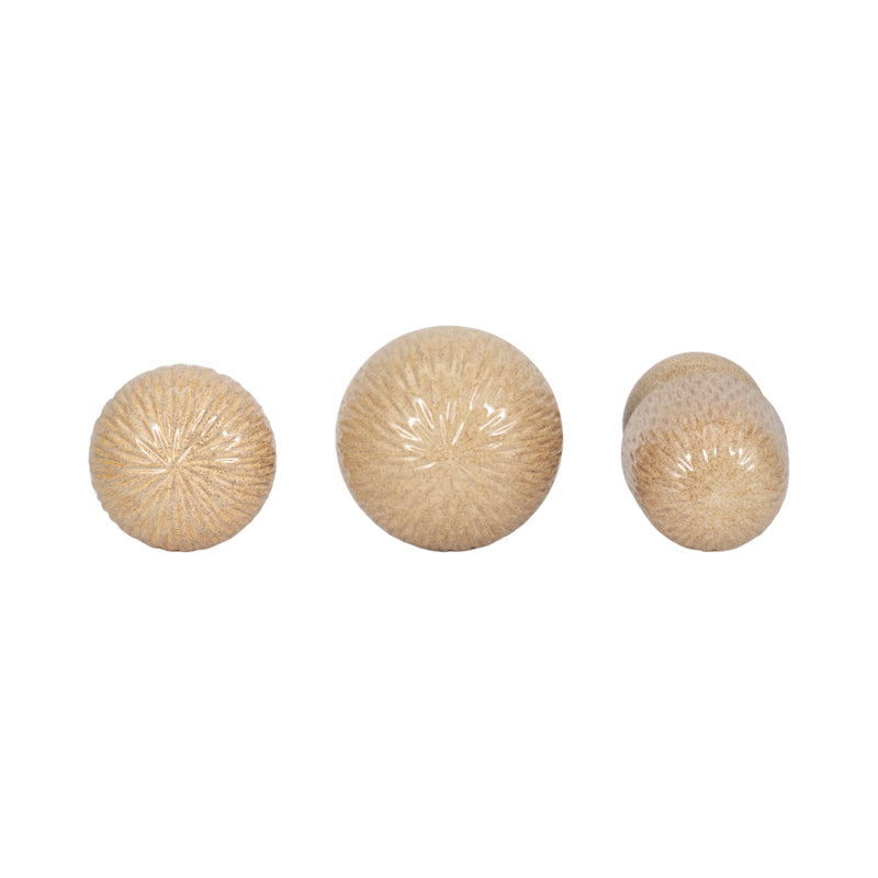 S/3 8/11/14" Cassoria Ceramic Mushrooms