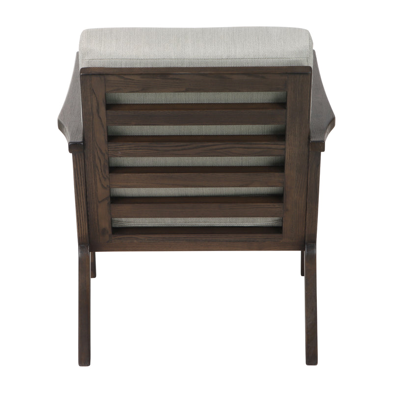 32" Cressida Wood Accent Chair, Ivory