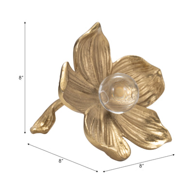 7" Rommie Gold Flower