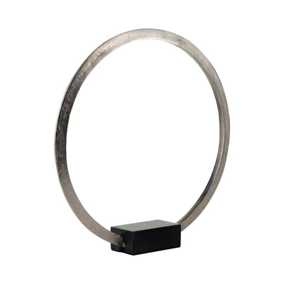 METAL,17",STANDING RING W/BASE ,NICKEL/BLACK