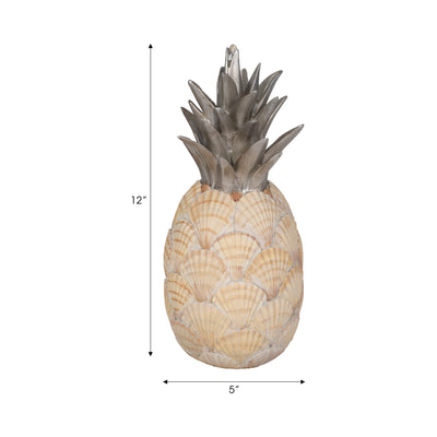 12" Seashell Pineapple, Multi