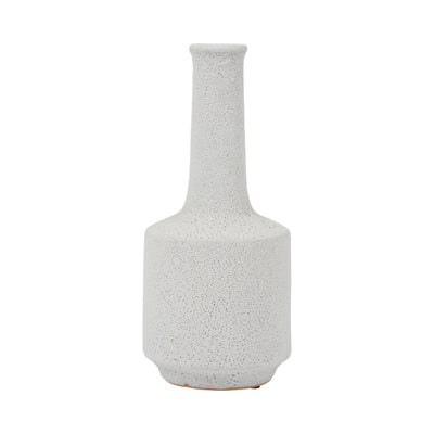 CLAY, 17" VOLCANIC TEXTURE VASE, WHITE