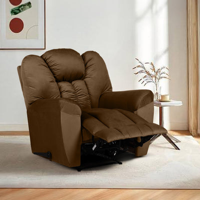 Velvet Classic Recliner Chair - Brown - Stanford