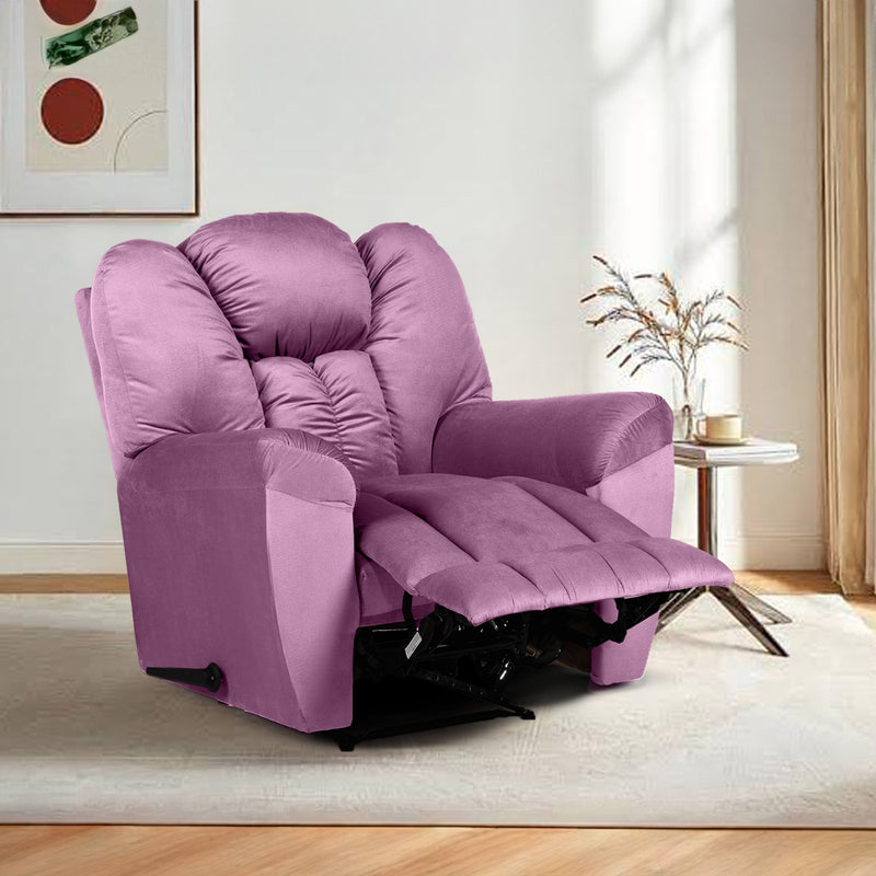 Velvet Rocking Recliner Chair - Light Purple - Stanford