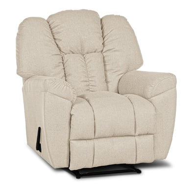 Linen Upholstered Rocking & Rotating Recliner Chair With Bed Mode - Light Beige - Penhaligon's