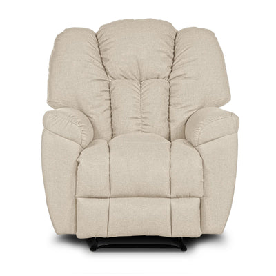 Linen Upholstered Rocking & Rotating Recliner Chair With Bed Mode - Light Beige - Penhaligon's