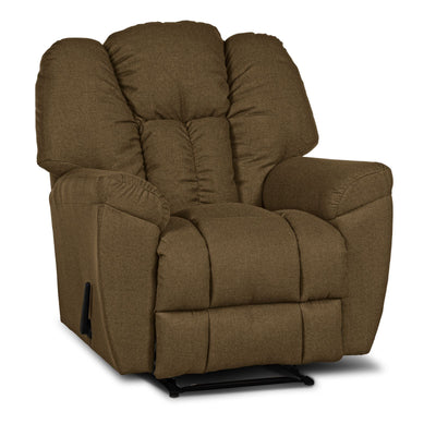 Linen Upholstered Rocking & Rotating Recliner Chair With Bed Mode - Brown - Penhaligon's