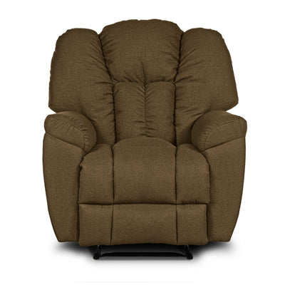 Linen Upholstered Rocking & Rotating Recliner Chair With Bed Mode - Brown - Penhaligon's