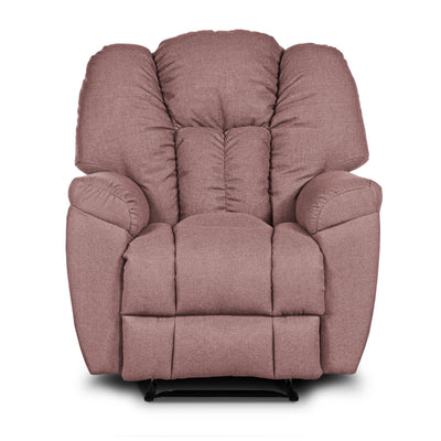 Linen Upholstered Rocking & Rotating Recliner Chair With Bed Mode - Dark Pink - Penhaligon's