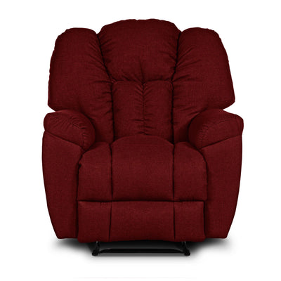 Linen Upholstered Rocking & Rotating Recliner Chair With Bed Mode - Burgundy - Penhaligon's