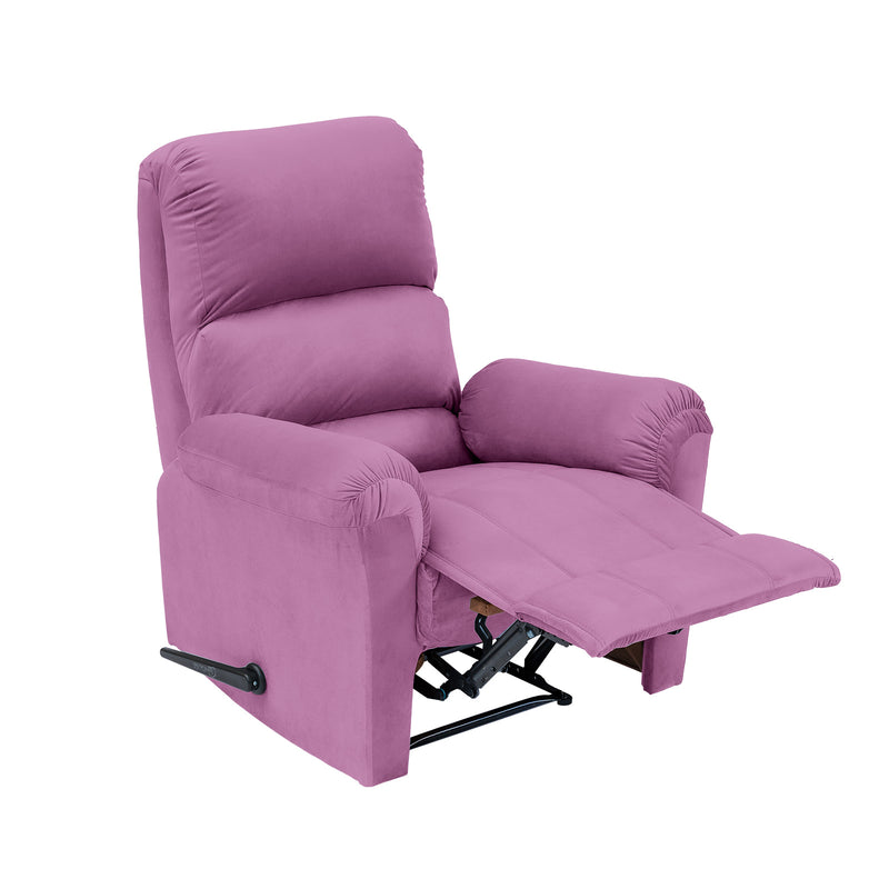 Velvet Rocking Recliner Chair - Light Purple - AB09
