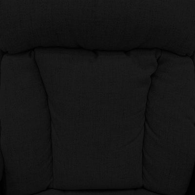 Linen Upholstered Rocking & Rotating Recliner Chair With Bed Mode From In House - Black - NZ50