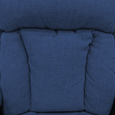 Linen Upholstered Classic Recliner Chair With Bed Mode From In House - Dark Blue - NZ50