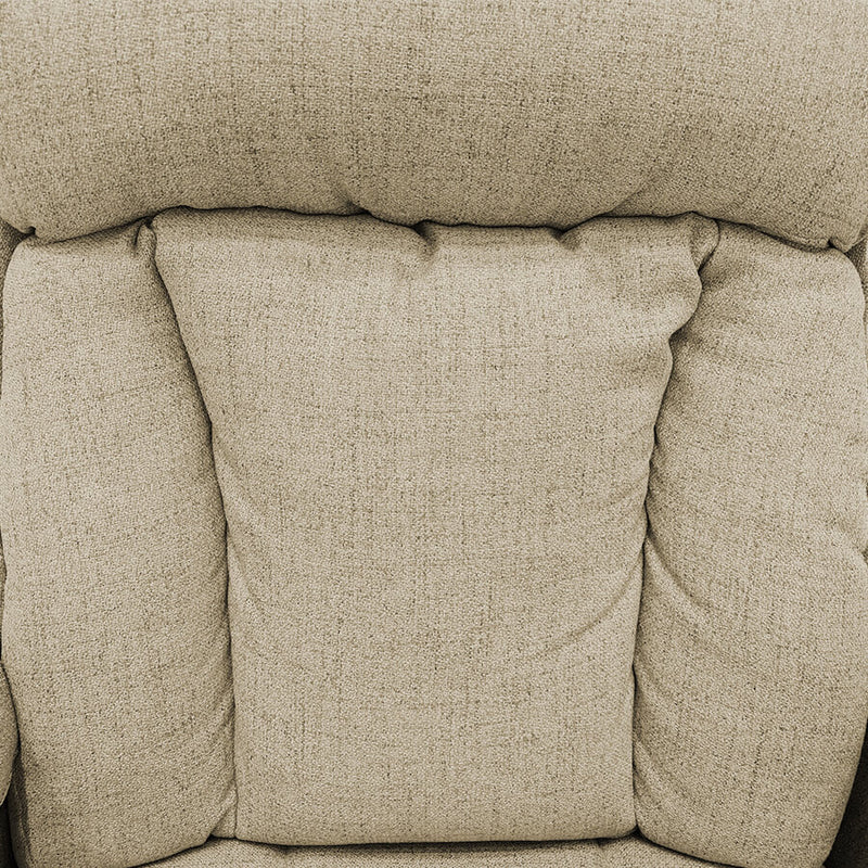 Linen Upholstered Rocking Recliner Chair With Bed Mode From In House - Pale Beige - NZ50