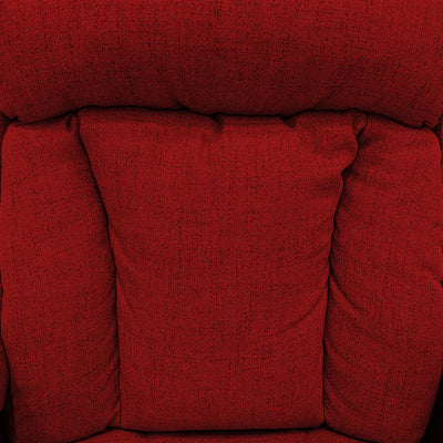 Linen Upholstered Rocking & Rotating Recliner Chair With Bed Mode From In House - Red - NZ50