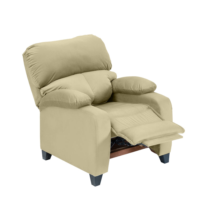 Velvet Classic Recliner Chair - Dark Ivory - NZ71