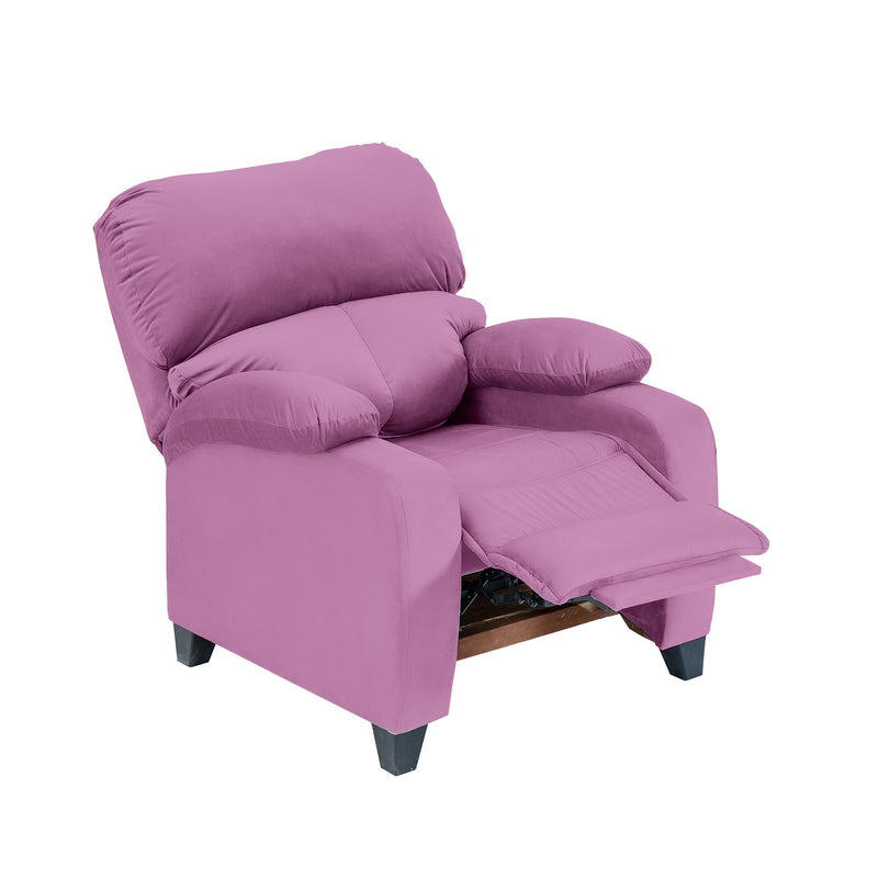 Velvet Classic Recliner Chair - Light Purple - NZ71