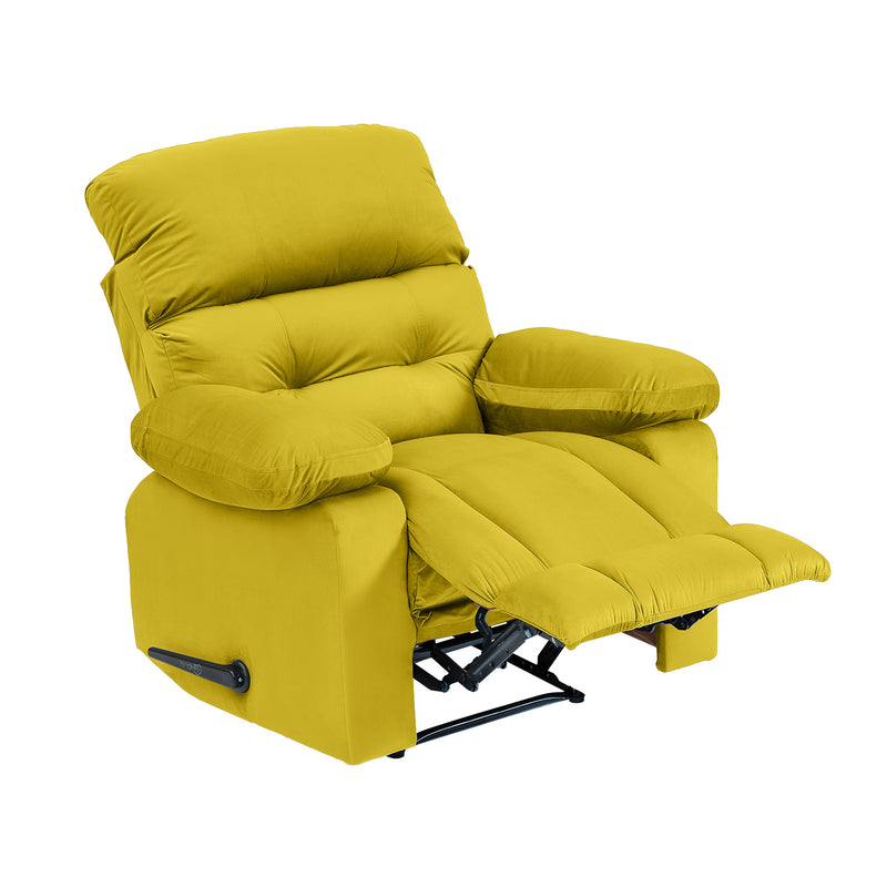 Velvet Classic Recliner Chair - Gold - NZ60