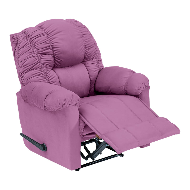 Velvet Rocking Recliner Chair - Light Purple - NZ100