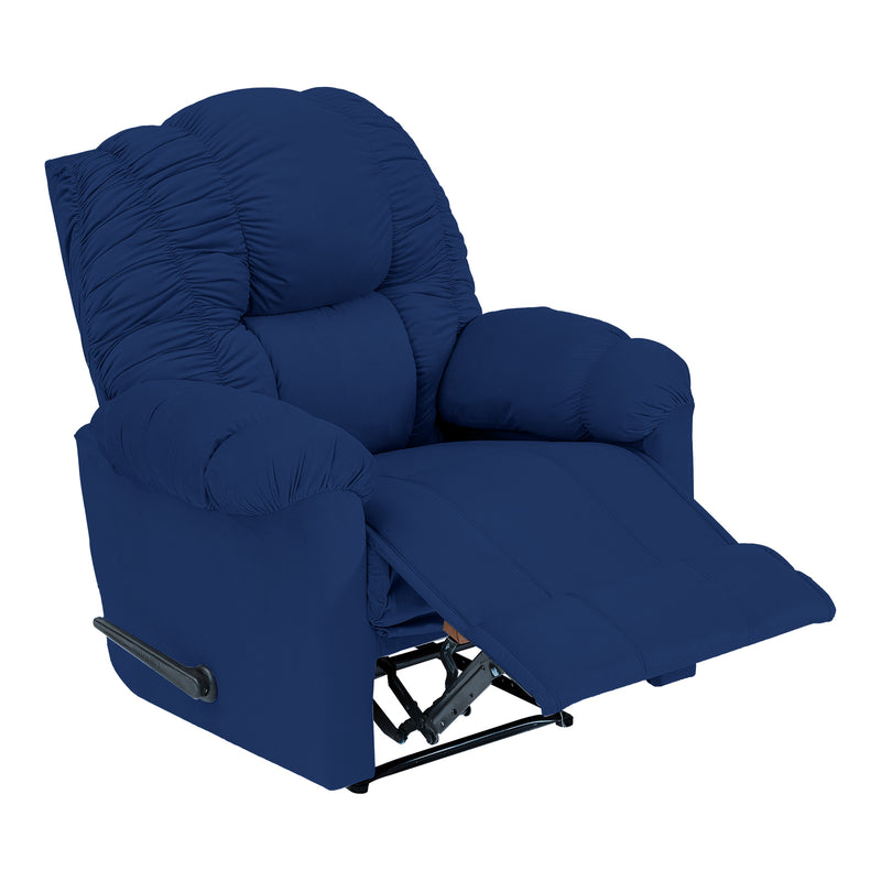 Velvet Classic Recliner Chair - Dark Blue - NZ100