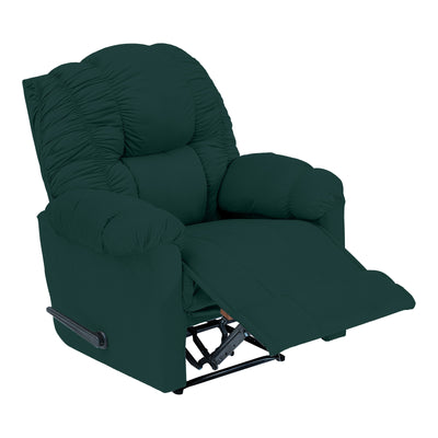 Velvet Rocking Recliner Chair - Dark Green - Stanford