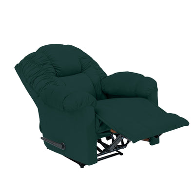 Velvet Classic Recliner Chair - Dark Green - Stanford