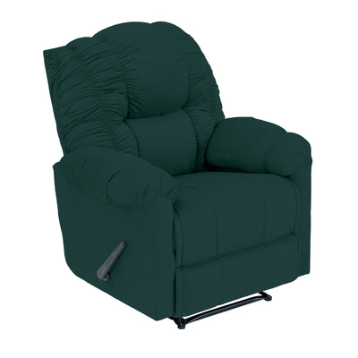 Velvet Classic Recliner Chair - Dark Green - Stanford