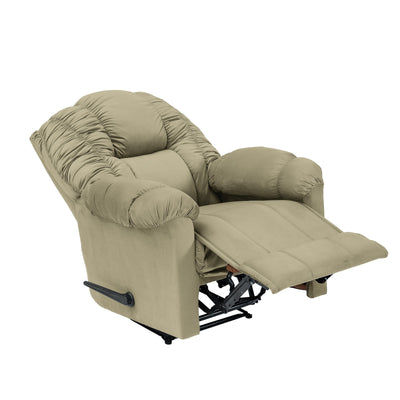 Velvet Rocking Recliner Chair - Dark Ivory - Stanford