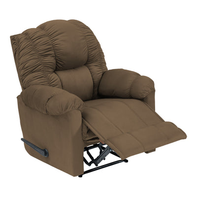 Velvet Rocking Recliner Chair - Light Brown - Stanford