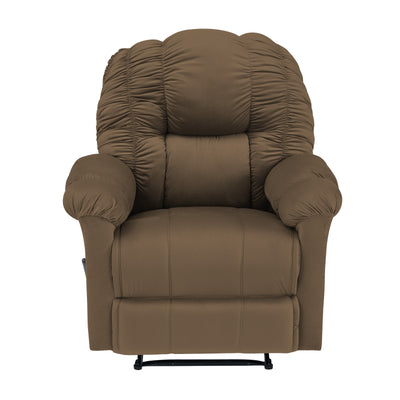 Velvet Rocking & Rotating Recliner Chair - Light Brown - Stanford