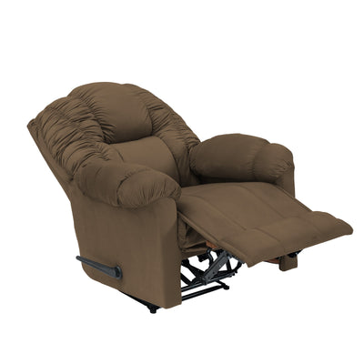 Velvet Rocking Recliner Chair - Light Brown - Stanford