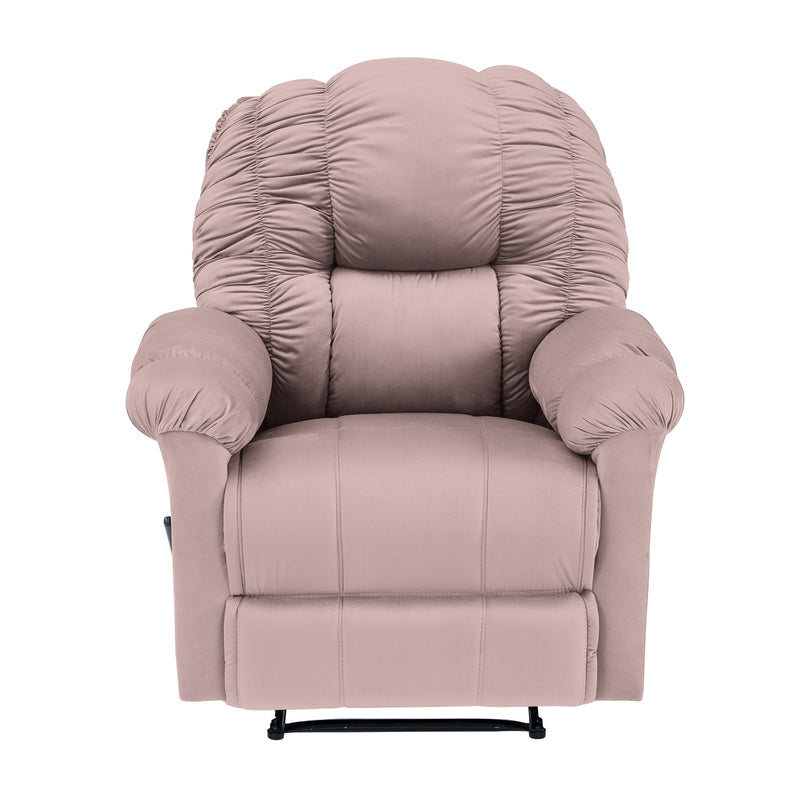 Velvet Rocking Recliner Chair - Light Pink - Stanford